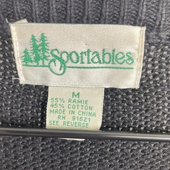 Vintage Sportables Women’s Floral Embroidered Button Front Cardigan - Picture 3 of 4